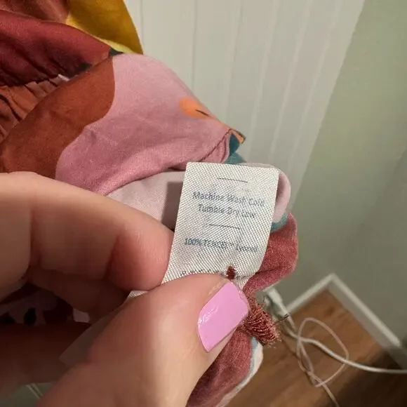 Marine Layer Elise Mini Dress Abstract Floral Size Large - Picture 7 of 8